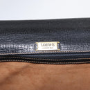 LOEWE Barcelona Hand Bag Leather Black Gold Auth 155608-18
