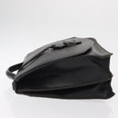 LOEWE Barcelona Hand Bag Leather Black Gold Auth 155608-4