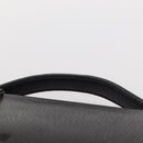 LOEWE Barcelona Hand Bag Leather Black Gold Auth 155608-8