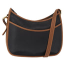 Coach Shoulder Bag Leather Black Gold Auth 155609-1