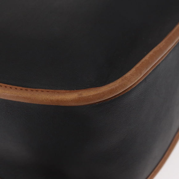 Coach Shoulder Bag Leather Black Gold Auth 155609