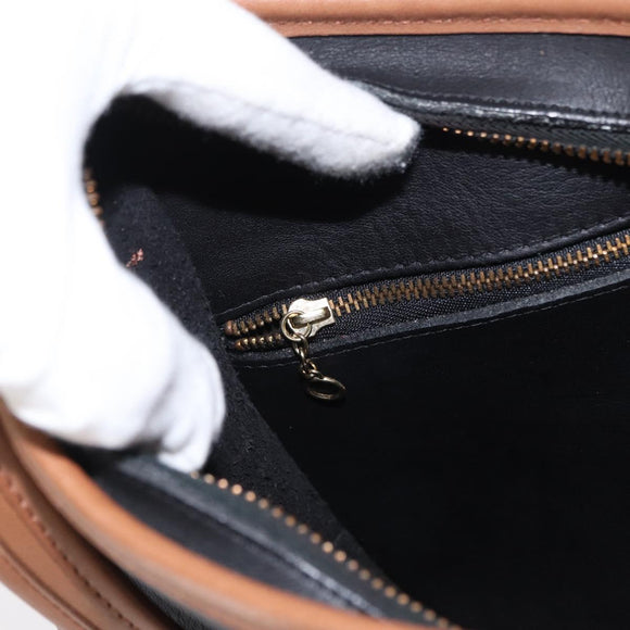 Coach Shoulder Bag Leather Black Gold Auth 155609