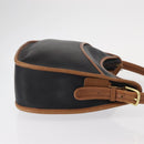 Coach Shoulder Bag Leather Black Gold Auth 155609-4