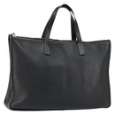 LOEWE Anagram Hand Bag Leather Black Silver Auth 155610-1