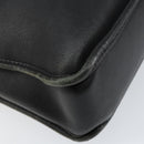 LOEWE Anagram Hand Bag Leather Black Silver Auth 155610-16