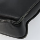 LOEWE Anagram Hand Bag Leather Black Silver Auth 155610-17