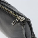LOEWE Anagram Hand Bag Leather Black Silver Auth 155610-10
