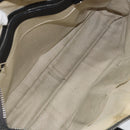 LOEWE Anagram Hand Bag Leather Black Silver Auth 155610-11