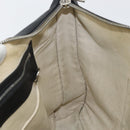 LOEWE Anagram Hand Bag Leather Black Silver Auth 155610-19