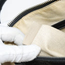 LOEWE Anagram Hand Bag Leather Black Silver Auth 155610-12