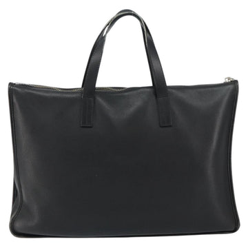 LOEWE Anagram Hand Bag Leather Black Silver Auth 155610 - 0
