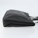 LOEWE Anagram Hand Bag Leather Black Silver Auth 155610-3
