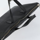 LOEWE Anagram Hand Bag Leather Black Silver Auth 155610-6