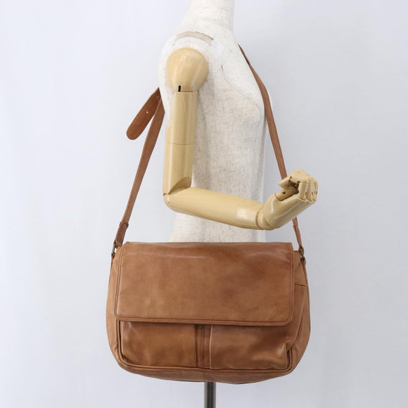 BOTTEGA VENETA Shoulder Bag Leather Brown Auth 155611