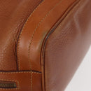 CELINE Shoulder Bag Leather Brown Gold Auth 155612-9