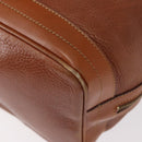 CELINE Shoulder Bag Leather Brown Gold Auth 155612-16