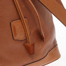 CELINE Shoulder Bag Leather Brown Gold Auth 155612-18