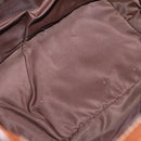 CELINE Shoulder Bag Leather Brown Gold Auth 155612-11