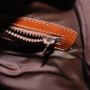 CELINE Shoulder Bag Leather Brown Gold Auth 155612-23