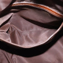 CELINE Shoulder Bag Leather Brown Gold Auth 155612-24