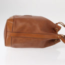 CELINE Shoulder Bag Leather Brown Gold Auth 155612-3