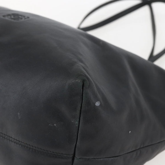 LOEWE Tote Bag Leather Black Auth 155613