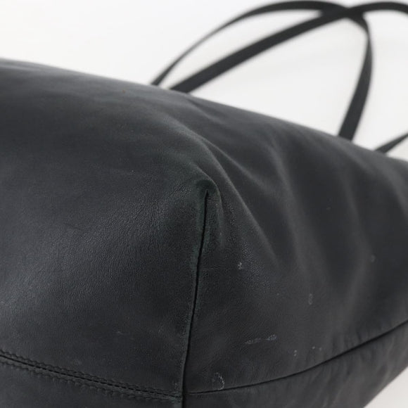 LOEWE Tote Bag Leather Black Auth 155613
