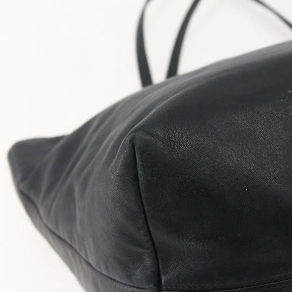 LOEWE Tote Bag Leather Black Auth 155613