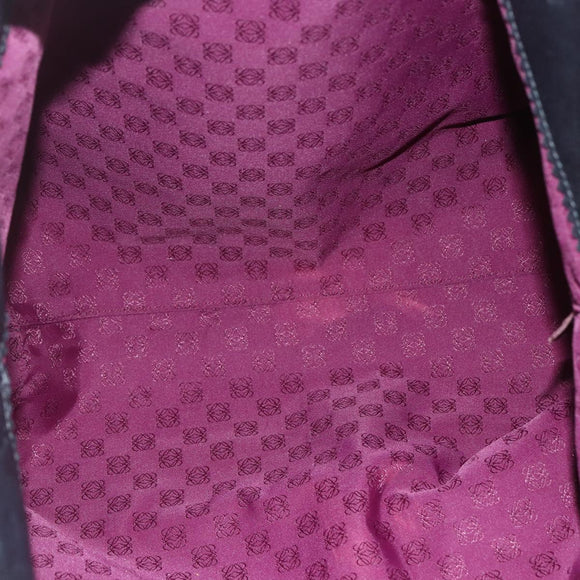 LOEWE Tote Bag Leather Black Auth 155613