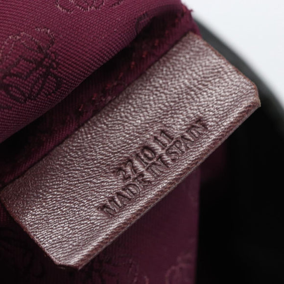 LOEWE Tote Bag Leather Black Auth 155613