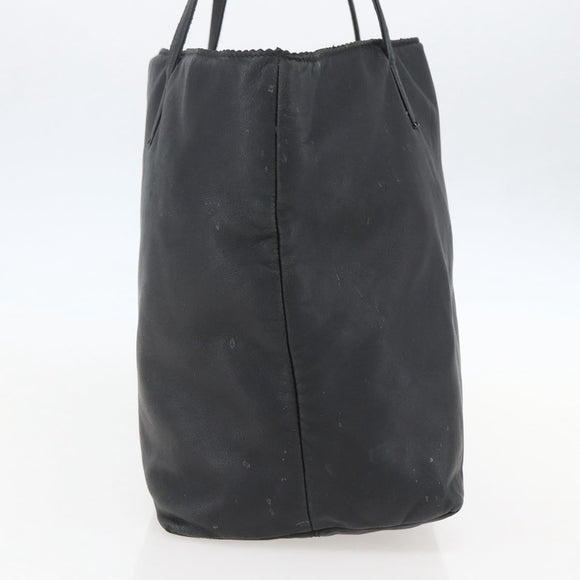 LOEWE Tote Bag Leather Black Auth 155613