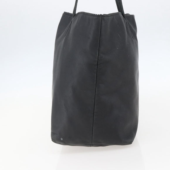 LOEWE Tote Bag Leather Black Auth 155613
