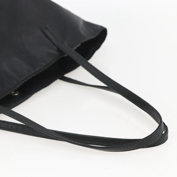 LOEWE Tote Bag Leather Black Auth 155613