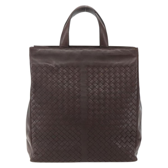 BOTTEGA VENETA INTRECCIATO Hand Bag Leather Brown 146793 Auth 155614