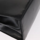 Salvatore Ferragamo Gancini Hand Bag Leather 2way Black Gold Auth 155615-14