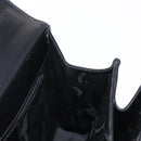 Salvatore Ferragamo Gancini Hand Bag Leather 2way Black Gold Auth 155615-20