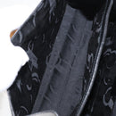 Salvatore Ferragamo Gancini Hand Bag Leather 2way Black Gold Auth 155615-22