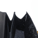 Salvatore Ferragamo Gancini Hand Bag Leather 2way Black Gold Auth 155615-24