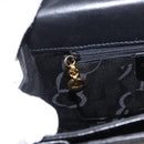 Salvatore Ferragamo Gancini Hand Bag Leather 2way Black Gold Auth 155615-25
