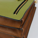 Miu Miu Hand Bag Leather Green Gold Auth 155616-12