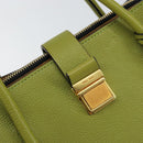 Miu Miu Hand Bag Leather Green Gold Auth 155616-16
