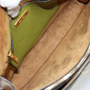 Miu Miu Hand Bag Leather Green Gold Auth 155616-20