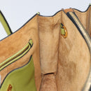 Miu Miu Hand Bag Leather Green Gold Auth 155616-21