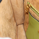 Miu Miu Hand Bag Leather Green Gold Auth 155616-22