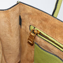Miu Miu Hand Bag Leather Green Gold Auth 155616-23