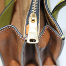 Miu Miu Hand Bag Leather Green Gold Auth 155616-26