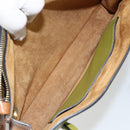 Miu Miu Hand Bag Leather Green Gold Auth 155616-28