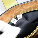 Miu Miu Hand Bag Leather Green Gold Auth 155616-29