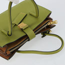 Miu Miu Hand Bag Leather Green Gold Auth 155616-6