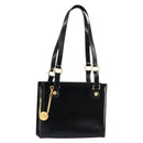 Gianni Versace Shoulder Bag Leather Black Gold Auth 155617-1